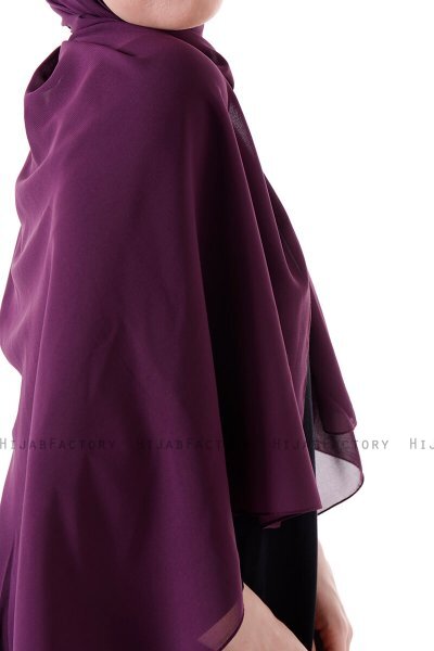 Hadise - Donkerpaars Chiffon Hijab