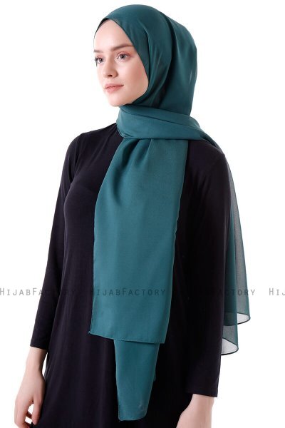 Hadise - Donkergroen Chiffon Hijab
