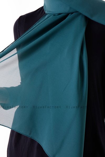 Hadise - Donkergroen Chiffon Hijab