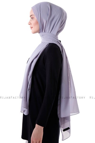 Hadise - Lichtgrijs Chiffon Hijab