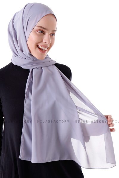 Hadise - Lichtgrijs Chiffon Hijab