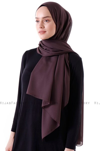 Hadise - Donker Bruin Chiffon Hijab