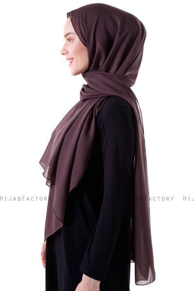 Hadise - Donker Bruin Chiffon Hijab