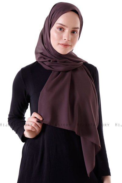 Hadise - Donker Bruin Chiffon Hijab