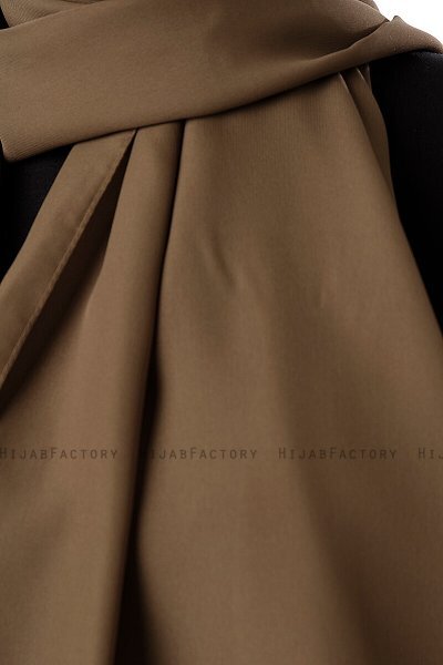 Hadise - Donker Khaki Chiffon Hijab