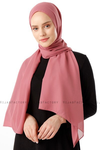 Hadise - Donker Roze Chiffon Hijab