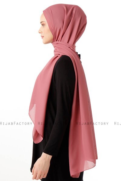 Hadise - Donker Roze Chiffon Hijab