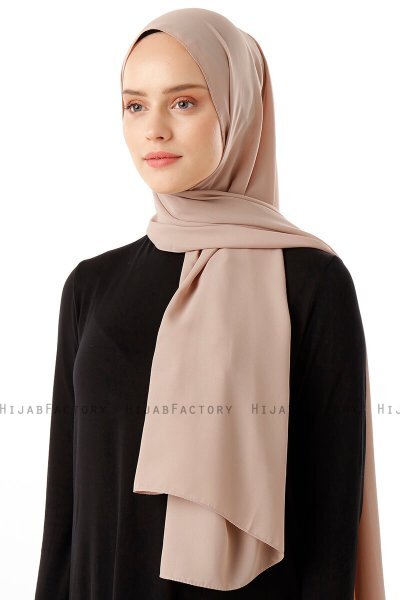 Hadise - Donker Beige Chiffon Hijab