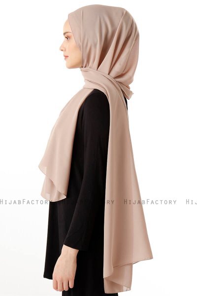 Hadise - Donker Beige Chiffon Hijab