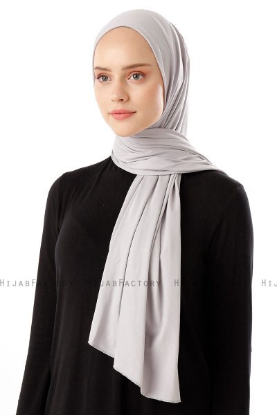 Neylan - Lichtgrijs Basic Jersey Hijab