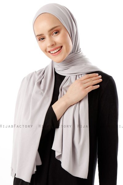Neylan - Lichtgrijs Basic Jersey Hijab