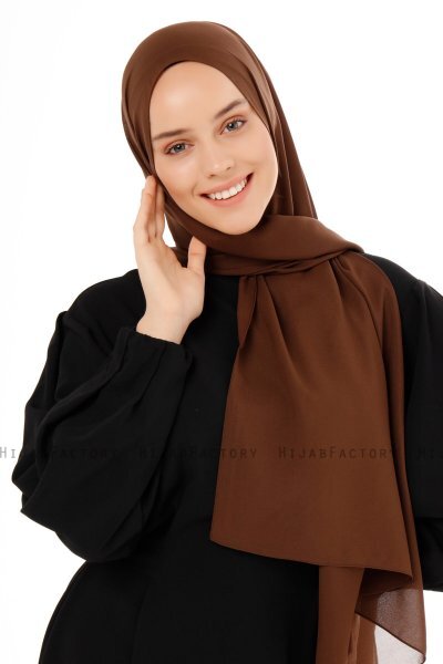 Esra - Bruin Chiffon Hijab