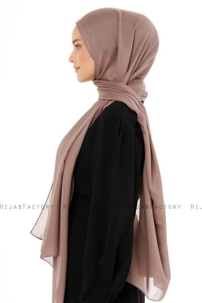 Esra - Donker Taupe Chiffon Hijab