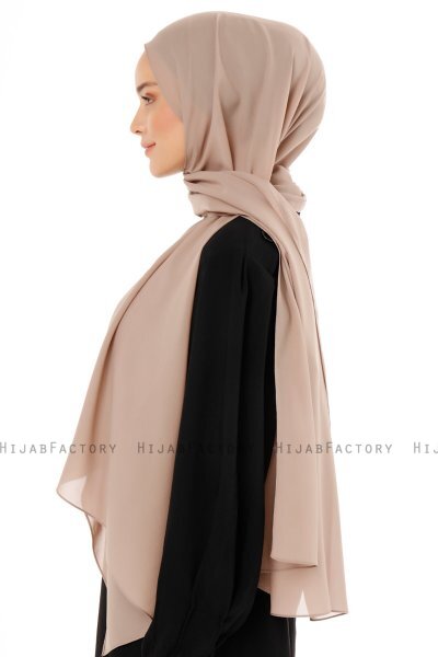Esra - Licht Taupe Chiffon Hijab