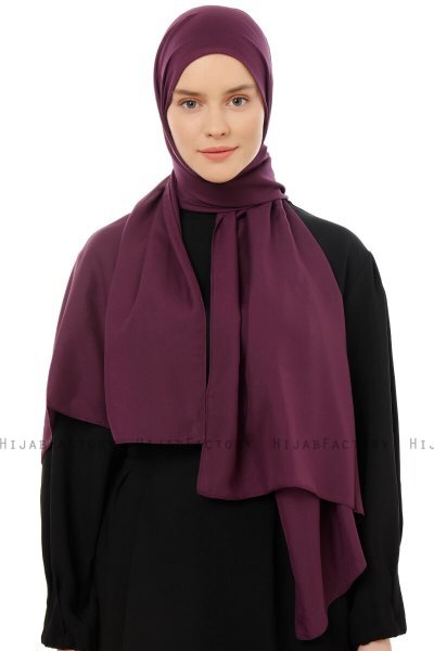 Esra - Donkerpaars Chiffon Hijab