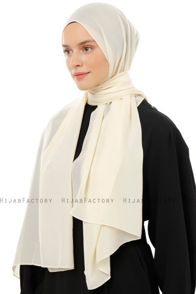 Esra - Licht Beige Chiffon Hijab