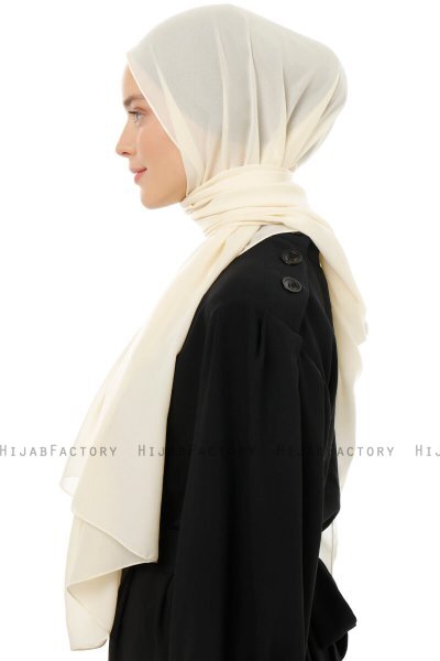Esra - Licht Beige Chiffon Hijab