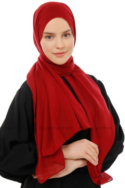 Esra - Bordeaux Chiffon Hijab