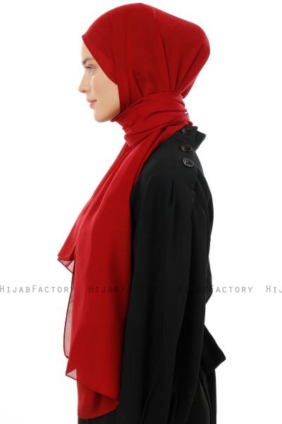 Esra - Bordeaux Chiffon Hijab