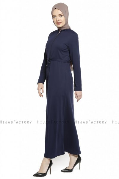 Emine - Marineblauw Abaya - Miss Cazibe