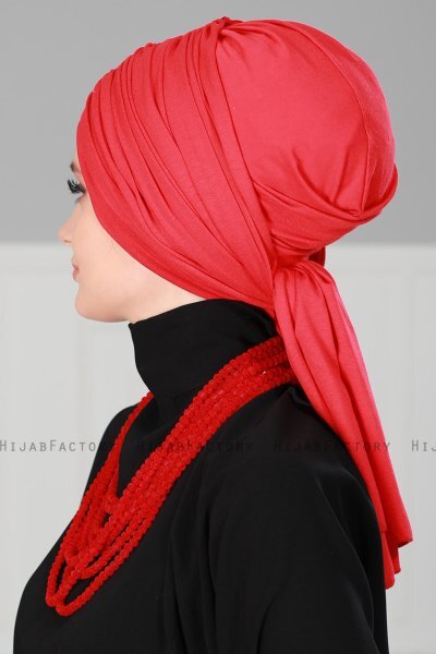 Amy - Rood Katoen Turban - Ayse Turban