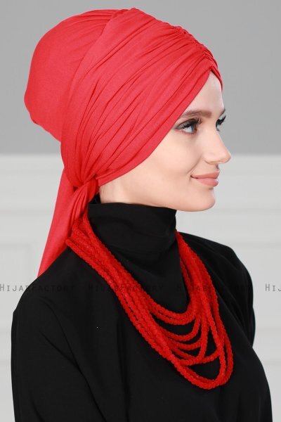 Amy - Rood Katoen Turban - Ayse Turban
