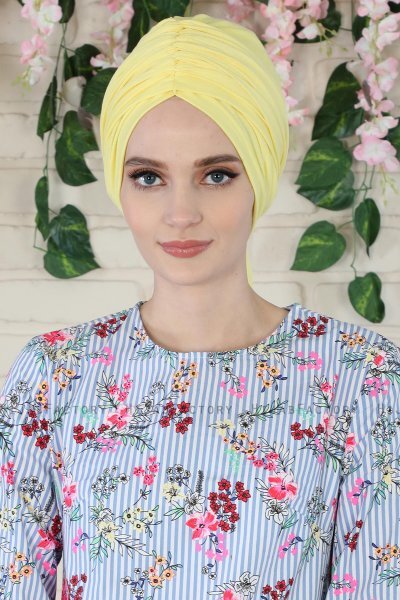 Amy - Geel Katoen Turban - Ayse Turban