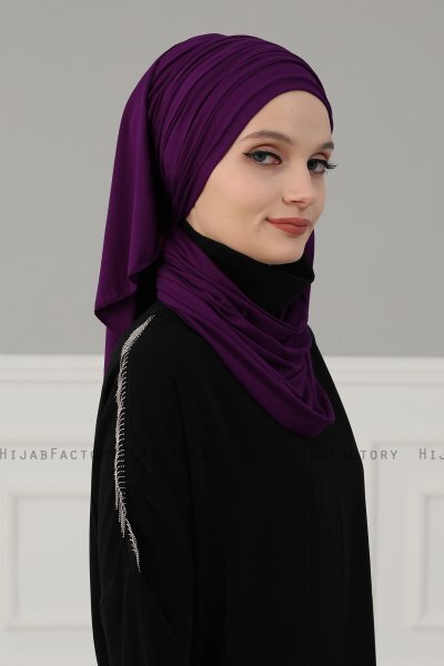 Amy - Purper Katoen Turban - Ayse Turban
