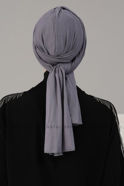 Amy - Grijs Katoen Turban - Ayse Turban