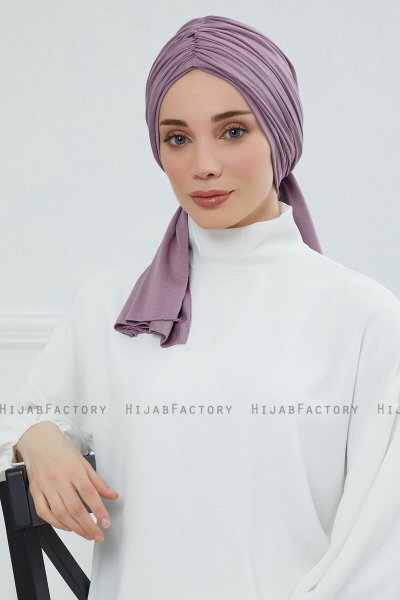 Amy - Lilac Katoen Turban