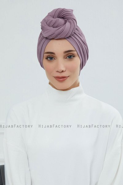 Amy - Lilac Katoen Turban