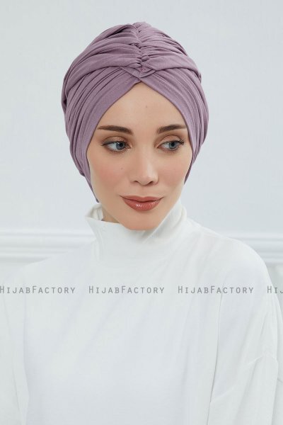 Amy - Lilac Katoen Turban