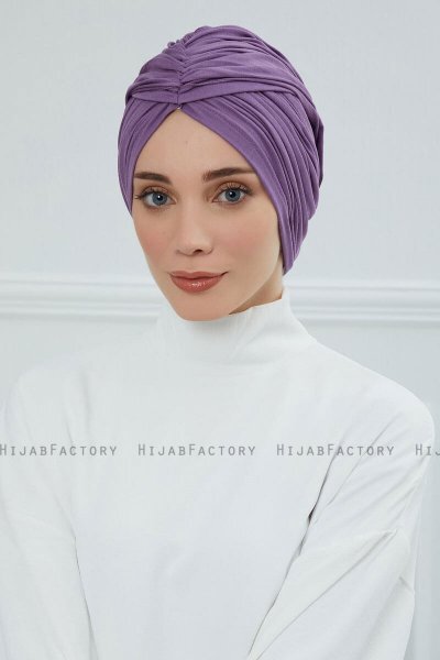 Amy - Violet Katoen Turban