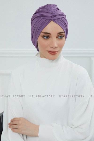 Amy - Violet Katoen Turban