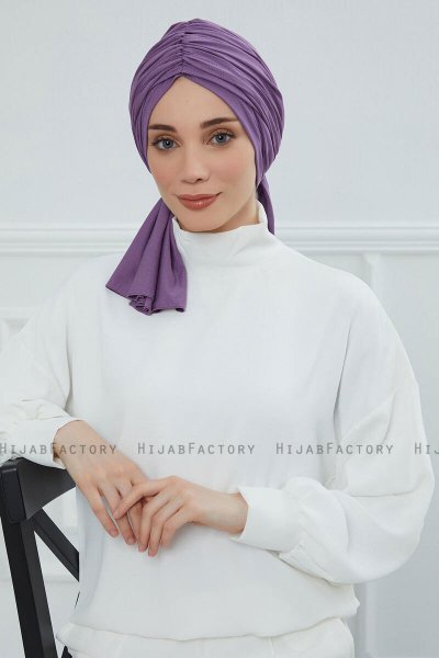 Amy - Violet Katoen Turban