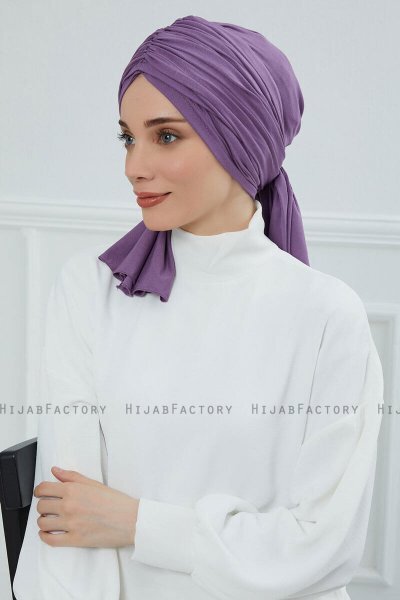 Amy - Violet Katoen Turban