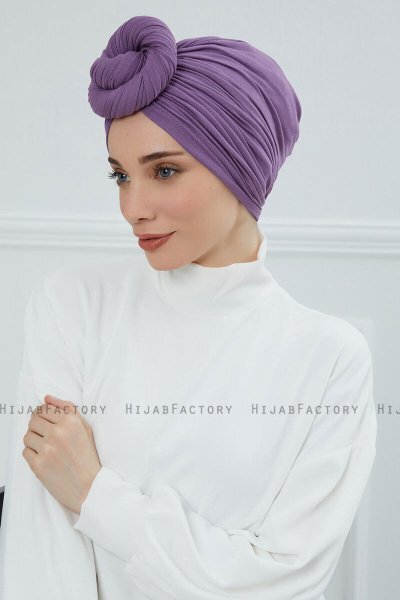 Amy - Violet Katoen Turban