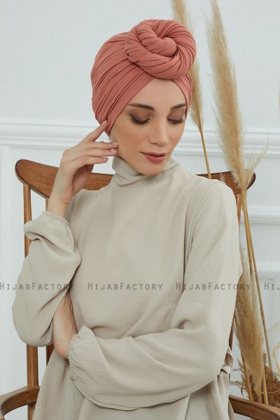 Amy - Zalm Katoen Turban