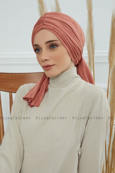 Amy - Zalm Katoen Turban