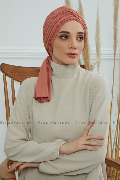Amy - Zalm Katoen Turban