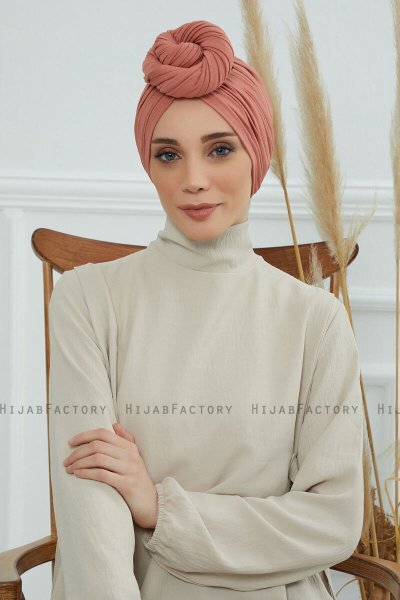 Amy - Zalm Katoen Turban