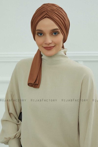 Amy - Caramel Katoen Turban