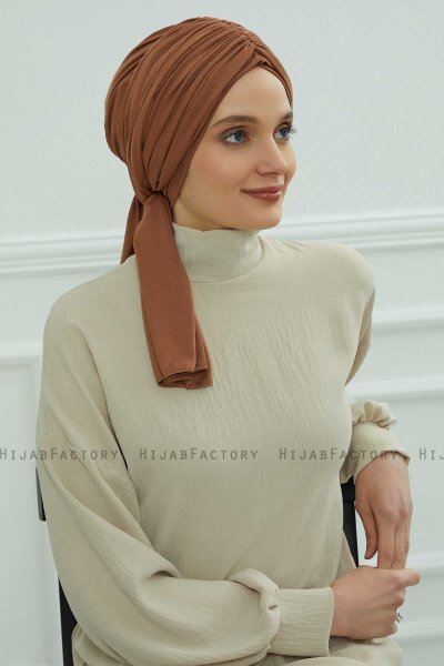 Amy - Caramel Katoen Turban