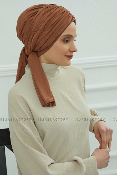 Amy - Caramel Katoen Turban