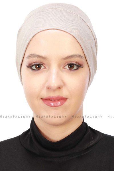 Stella - Taupe Katoen Turban