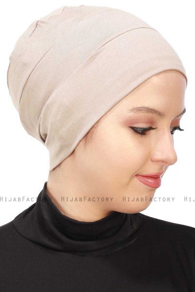 Stella - Taupe Katoen Turban