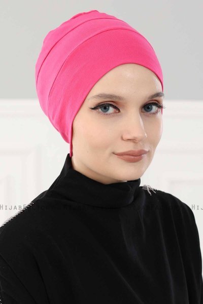 Stella - Fuchsia Katoen Turban