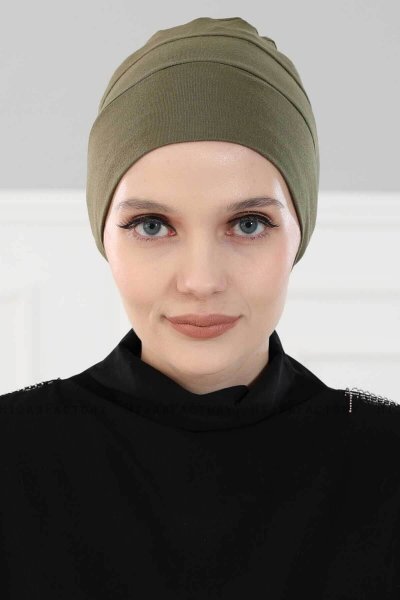 Stella - Khaki Katoen Turban