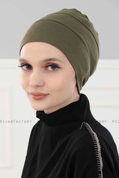 Stella - Khaki Katoen Turban