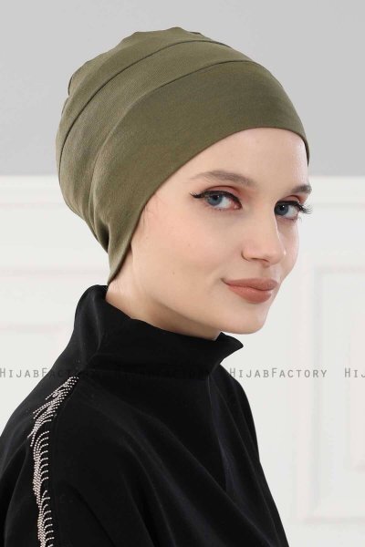 Stella - Khaki Katoen Turban